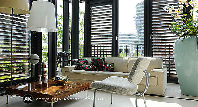 Apartment in der Hafencity, Andras Koos Architectural Interior Design Andras Koos Architectural Interior Design Modern living room