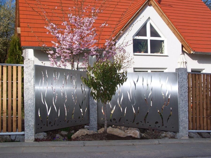 Stainless Steel Fence Edelstahl Atelier Crouse: Taman Modern Accessories & decoration