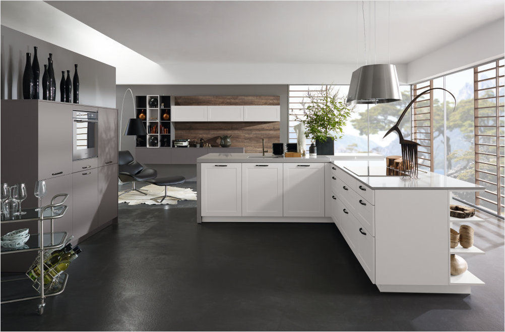 Küchenfronten - weiß, ALNO AG ALNO AG ミニマルデザインの キッチン