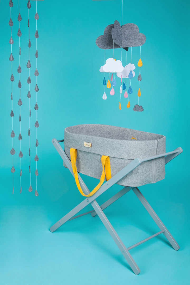 Summer Dash Wool Nest - Moses basket moKee Stanza dei bambini moderna Letti & Culle