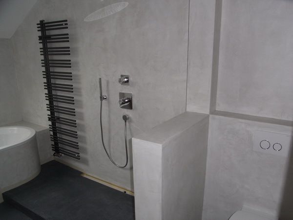 Bäder,Küchen und Böden in Beton Ciré, welschwalls.com welschwalls.com Casas de banho modernas Decoração