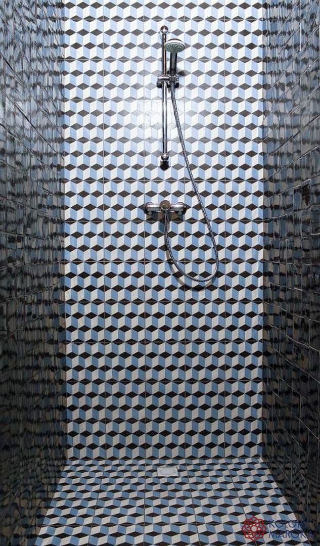Aranżacje płytek cementowych w łazience, Kolory Maroka Kolory Maroka Akdeniz Banyo