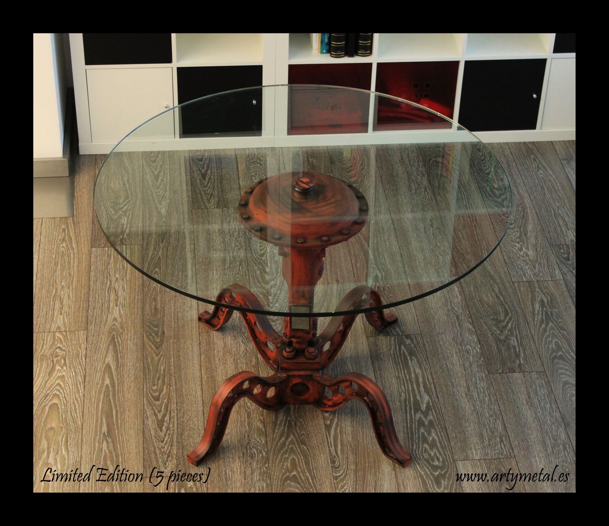 MESA VINTAGE INDUSTRIAL, ARTYMETAL ARTYMETAL インダストリアルデザインの ダイニング テーブル