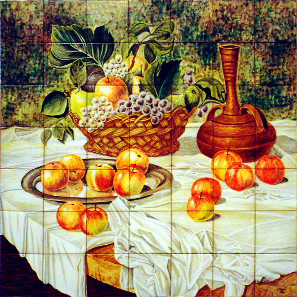 Manzanas, uvas e higos Angulo Ceramic Art Pasillos, vestíbulos y escaleras de estilo clásico Accesorios y decoración