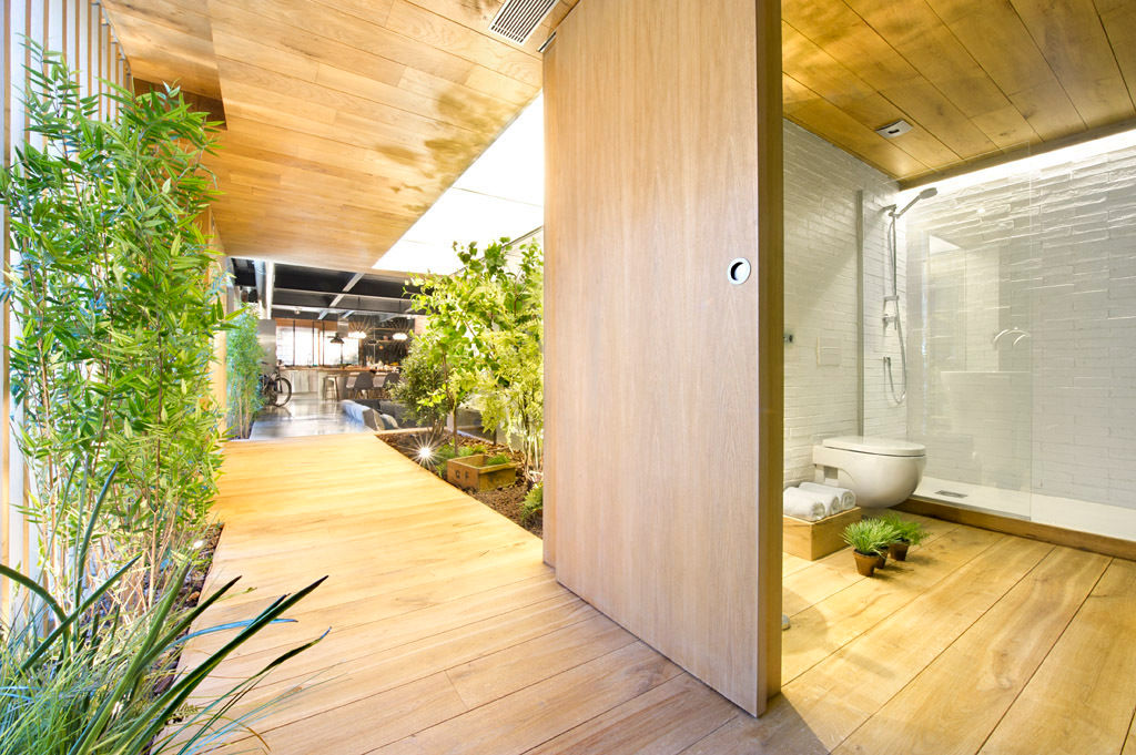 Bajo comercial convertido en loft (Terrassa), Egue y Seta Egue y Seta Rustic style bathroom