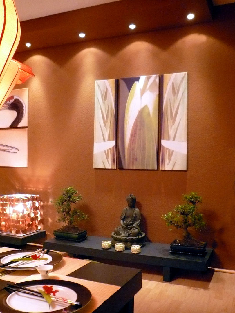Asiatisches Wohnzimmer, Innenarchitektin Claudia Haubrock Innenarchitektin Claudia Haubrock Asian style dining room