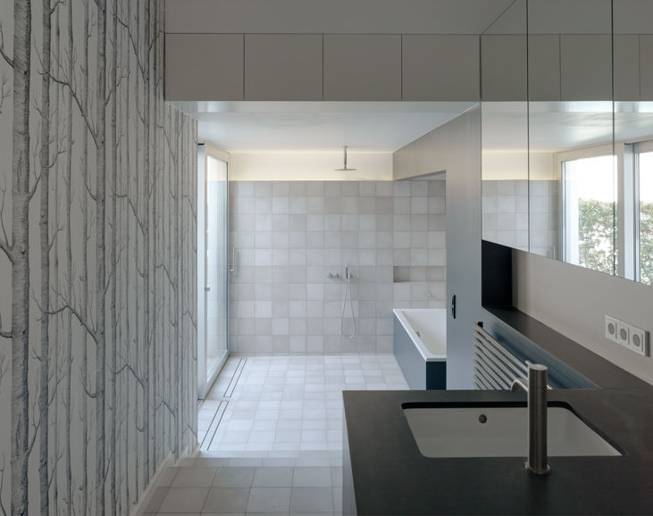 Renovierung eines Wohnhauses in Hanau, Hohe Tanne, Architektur Sommerkamp Architektur Sommerkamp Banyo