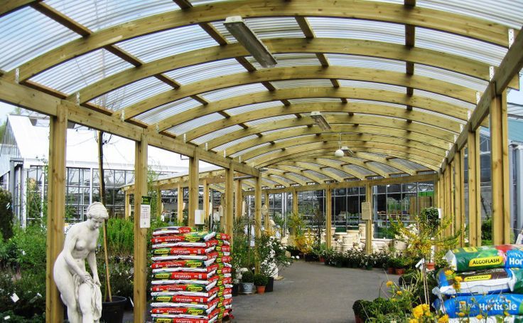 Glulam ​Walkway EcoCurves - Bespoke Glulam Timber Arches Garden design ideas