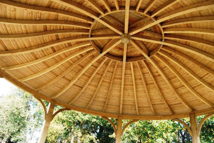 Marrakech Shelter EcoCurves - Bespoke Glulam Timber Arches Taman: Ide desain, inspirasi & gambar