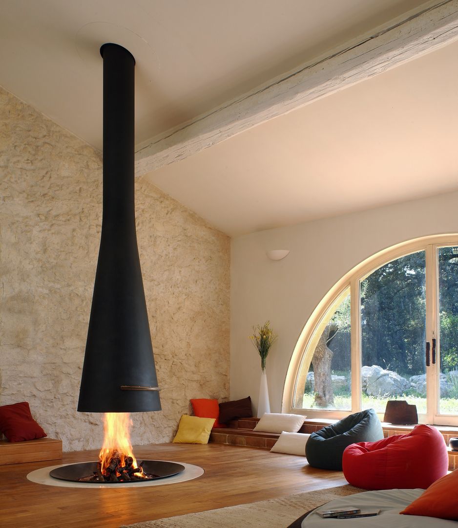 Filiofocus Telescopique homify Salones de estilo moderno Chimeneas y accesorios