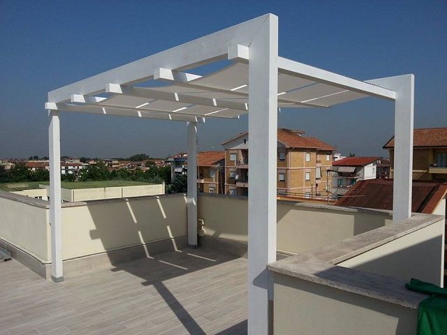 Gazebo con teli, RicreArt - Italmaxitetto RicreArt - Italmaxitetto สวน เรือนกระจกและศาลา