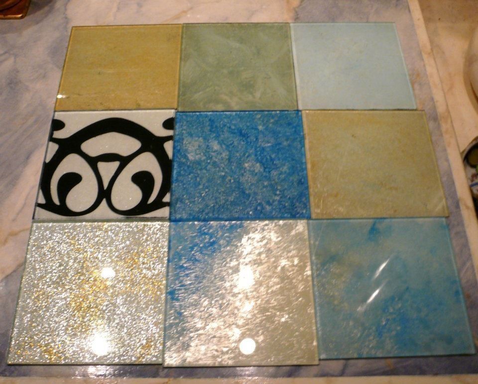 Glasmalerei mit Gold und Silber Illusionen mit Farbe Mediterraner Flur, Diele & Treppenhaus Accessoires und Dekoration