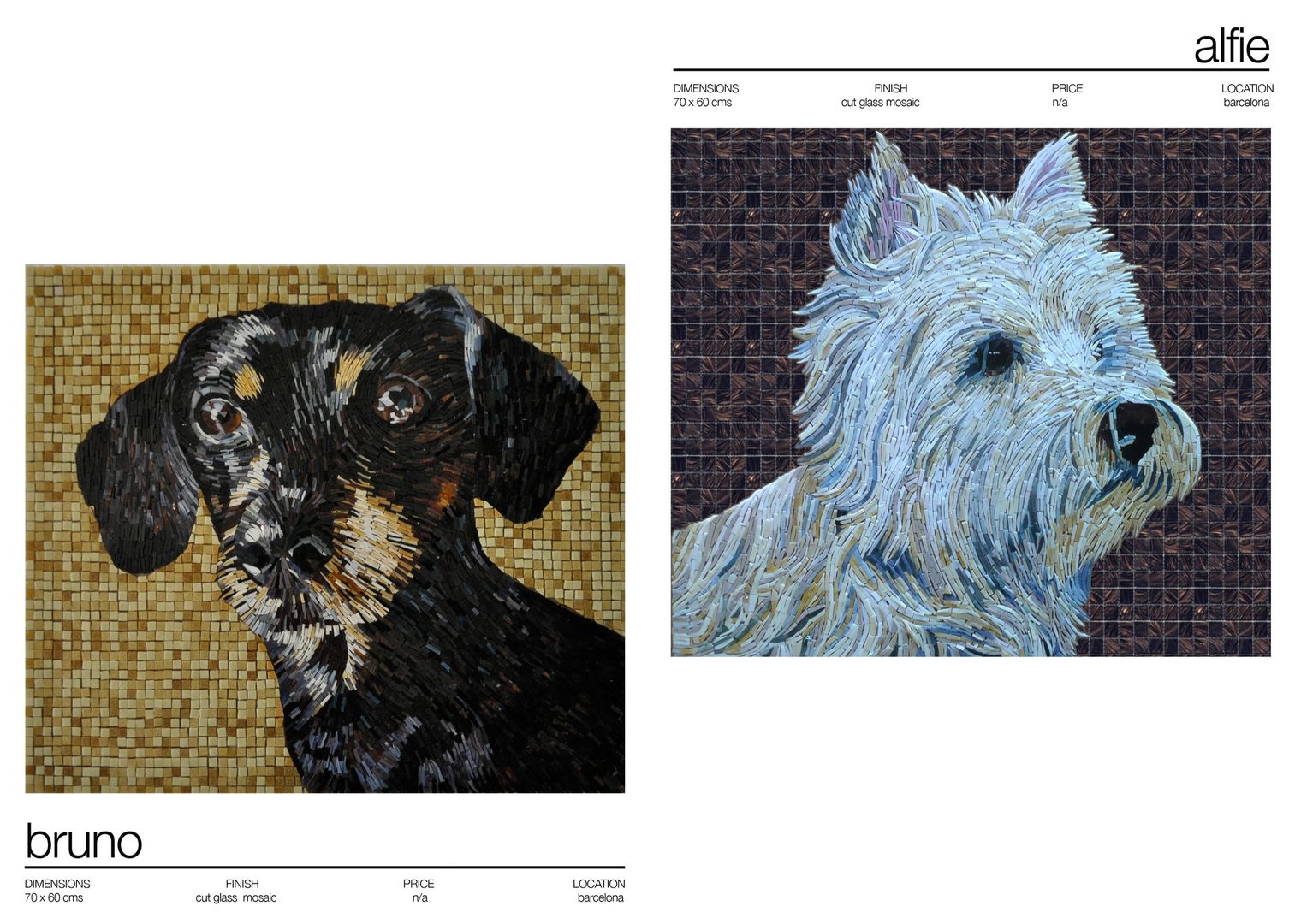 MOSAIC PORTRAITS, Martin Brown Mosaics Martin Brown Mosaics Murs & Sols originaux Images & Cadres