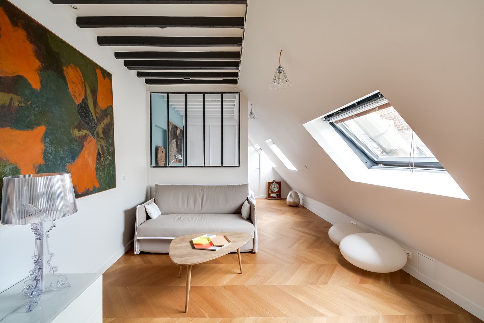 Appartement agence Paris, Meero Meero Ruang Keluarga Klasik
