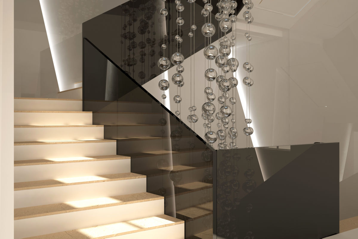 homify Modern corridor, hallway & stairs