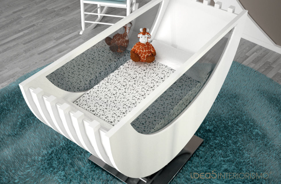 Mini cuna Moon, Ideas Interiorismo Exclusivo, SLU Ideas Interiorismo Exclusivo, SLU Kamar Bayi/Anak Modern Beds & cribs