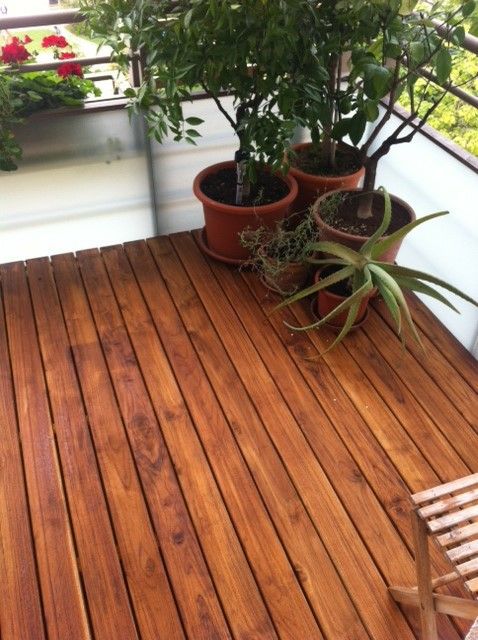 Teak Holzterrasse, BS - Holzdesign BS - Holzdesign Balcony, veranda & terrace