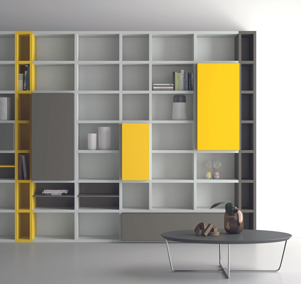 Industrial design - Dall'Agnese - Zona giorno Speed , IMAGO DESIGN IMAGO DESIGN Salas de estilo minimalista Estanterías