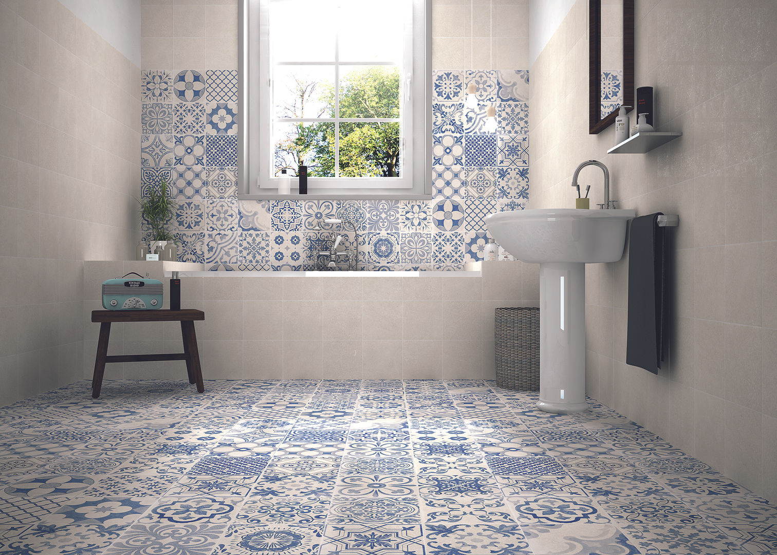Skyros wall and floor tiles homify Paredes y pisos de estilo rural Baldosas y azulejos