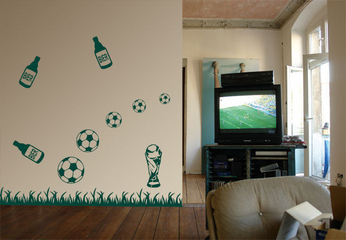 Fußball - Fieber, K&L Wall Art K&L Wall Art Paredes y pisos de estilo moderno Decoración de paredes
