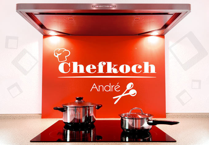 Wandtattoo + Name Chefkoch K&L Wall Art Ausgefallene Küchen Accessoires und Textilien