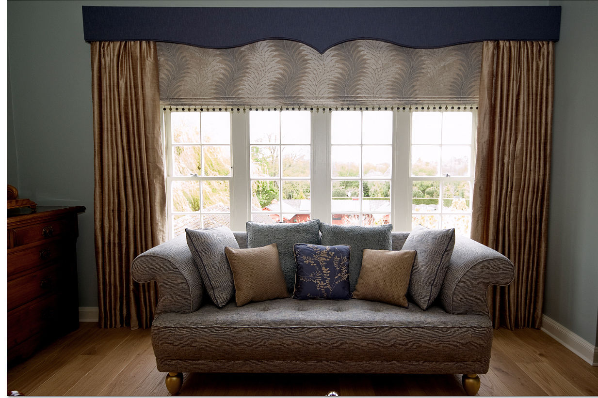 Bespoke Soft Furnishings Elizabeth Bee Interior Design غرفة المعيشة أريكة ومقاعد إسترخاء