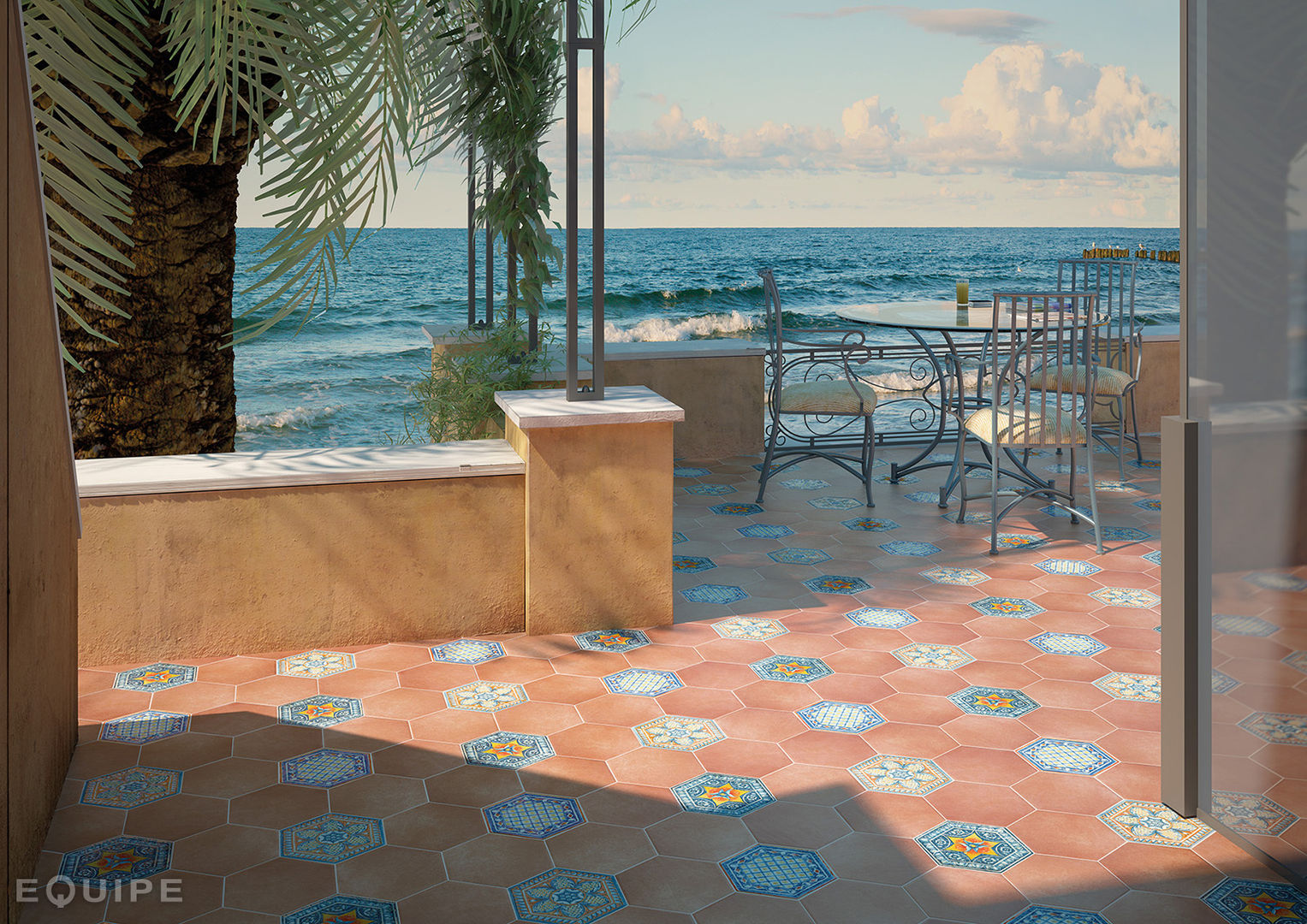 Hexatile Cotto homify Balcones y terrazas modernos