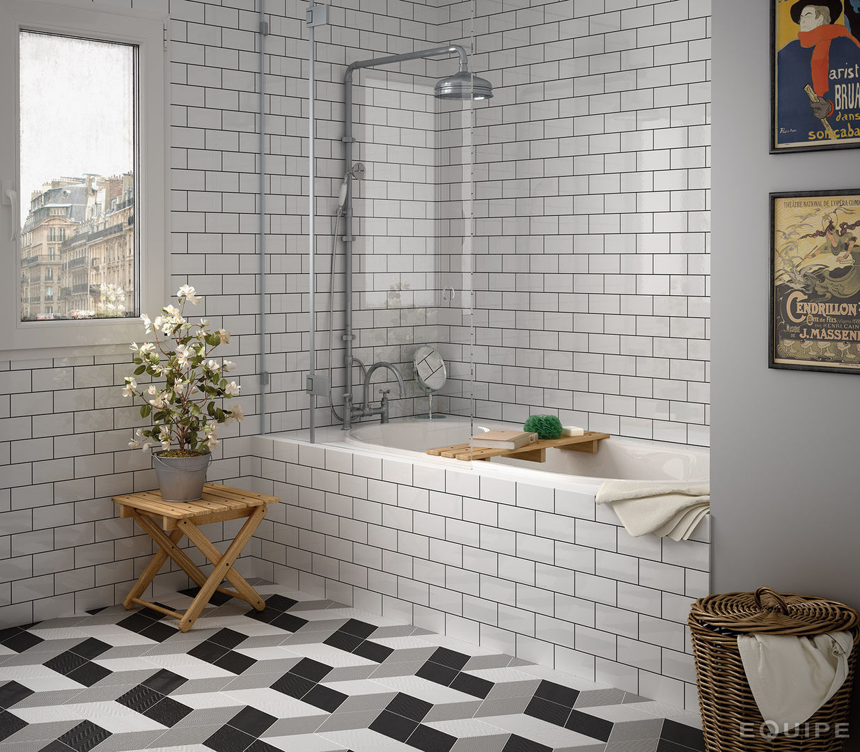 Rhombus Wall / Floor Tile, Equipe Ceramicas Equipe Ceramicas Modern Bathroom