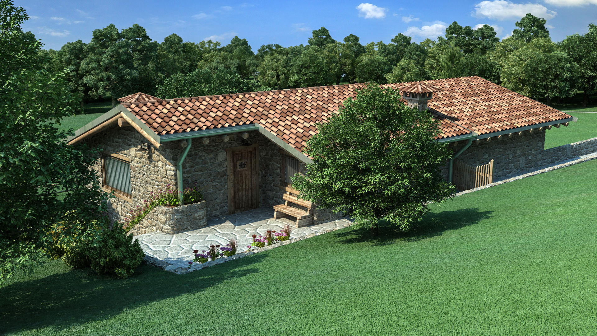 Cascina di Montagna, studiosagitair studiosagitair ラスティックな 家