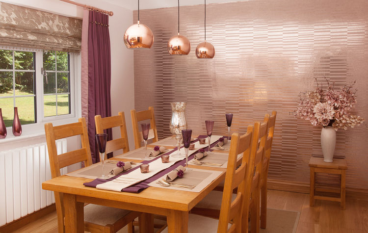 Feature Wall Whitehouse Interiors Ruang Makan Modern