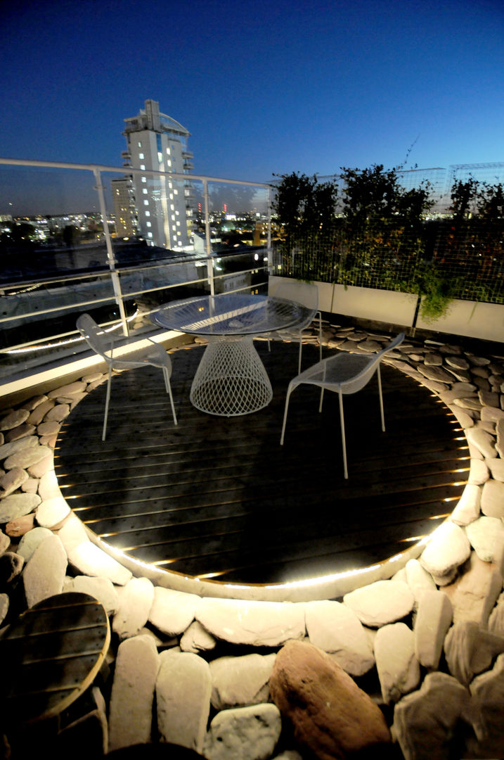 Southbank, London, Urban Roof Gardens Urban Roof Gardens Nowoczesny balkon, taras i weranda