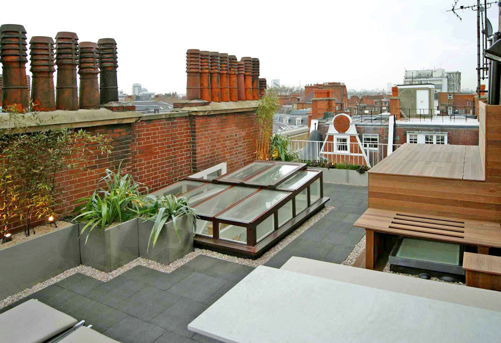 Sloane Square, Urban Roof Gardens Urban Roof Gardens بلكونة أو شرفة