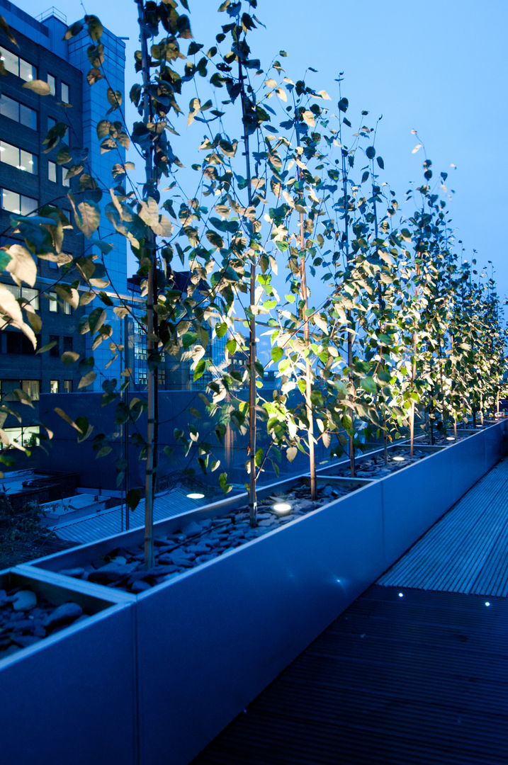 London Bridge, London, Urban Roof Gardens Urban Roof Gardens 모던스타일 발코니, 베란다 & 테라스