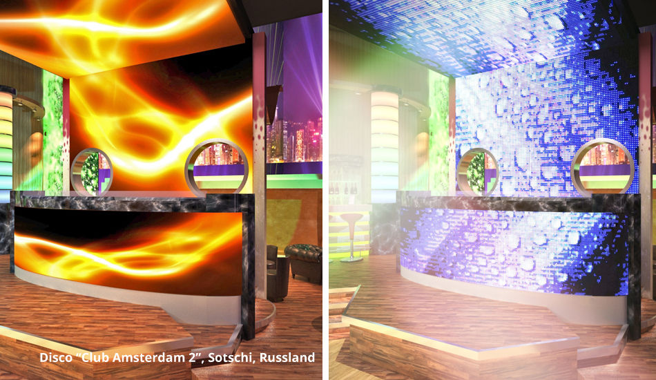 Innenarchitektonische Gesamtkonzeption Disco "Club Amsterdam 2" - Sotschi, Russland, GID / GOLDMANN-INTERIOR-DESIGN GID / GOLDMANN-INTERIOR-DESIGN Commercial spaces Gastronomy