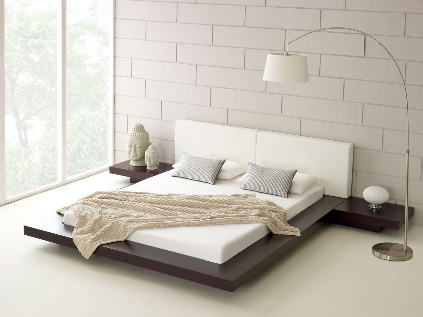 Harmonia Walnut Bed homify Modern style bedroom Beds & headboards