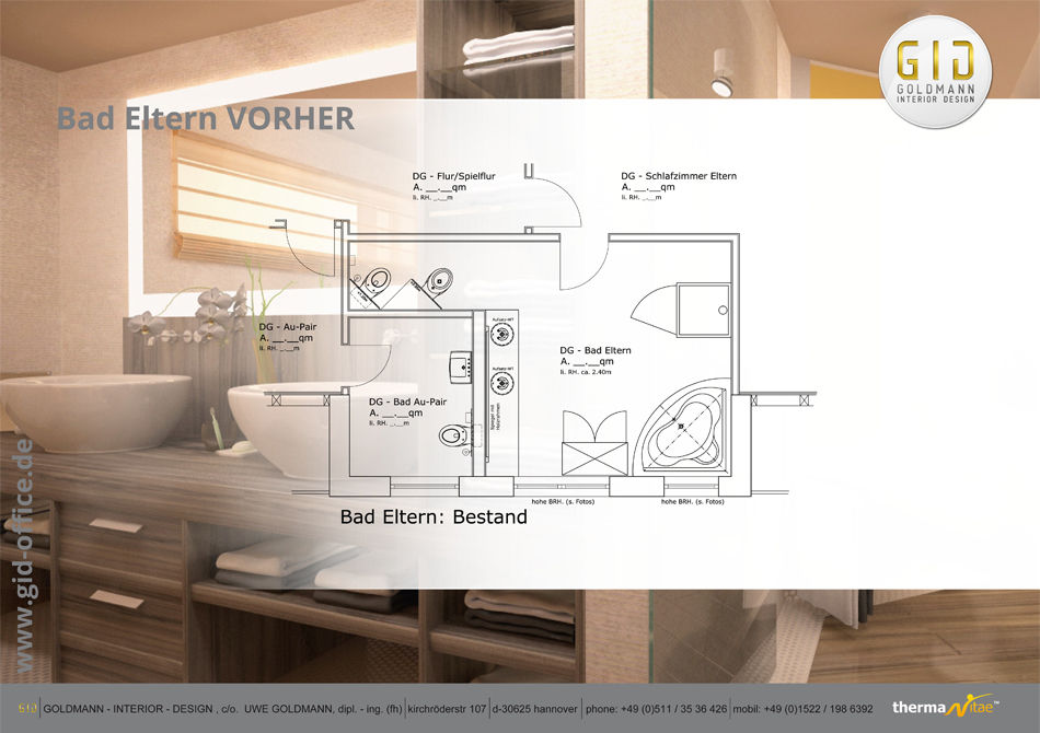 Sanierung eines Badezimmers mit neuer Innenarchitektur - Burgdorf, GID / GOLDMANN-INTERIOR-DESIGN GID / GOLDMANN-INTERIOR-DESIGN Baños de estilo moderno