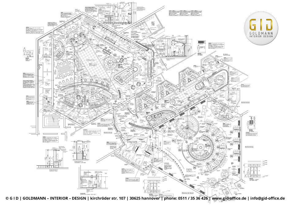 Auszüge von Planungen (CAD-Pläne), GID / GOLDMANN-INTERIOR-DESIGN GID / GOLDMANN-INTERIOR-DESIGN