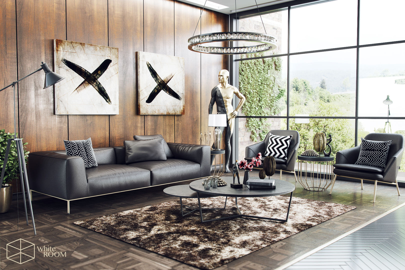 Livingroom , WHITE ROOM DESIGN WHITE ROOM DESIGN حديقة داخلية تصميم مساحات داخلية