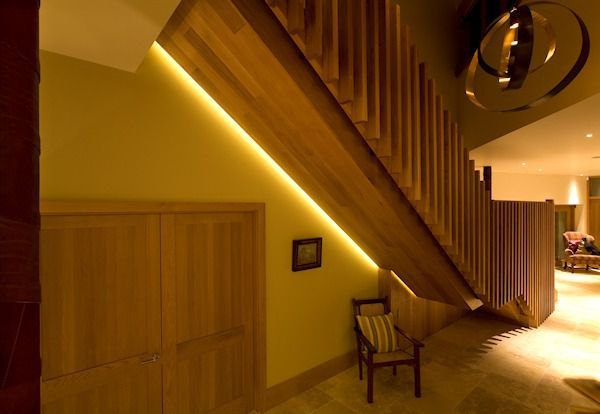 The Staircase Brilliant Lighting Modern Corridor, Hallway and Staircase