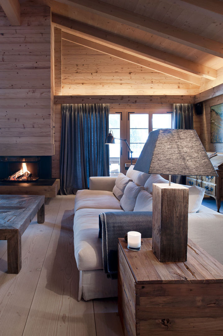 Chalet Gstaad, Ardesia Design Ardesia Design ห้องนั่งเล่น