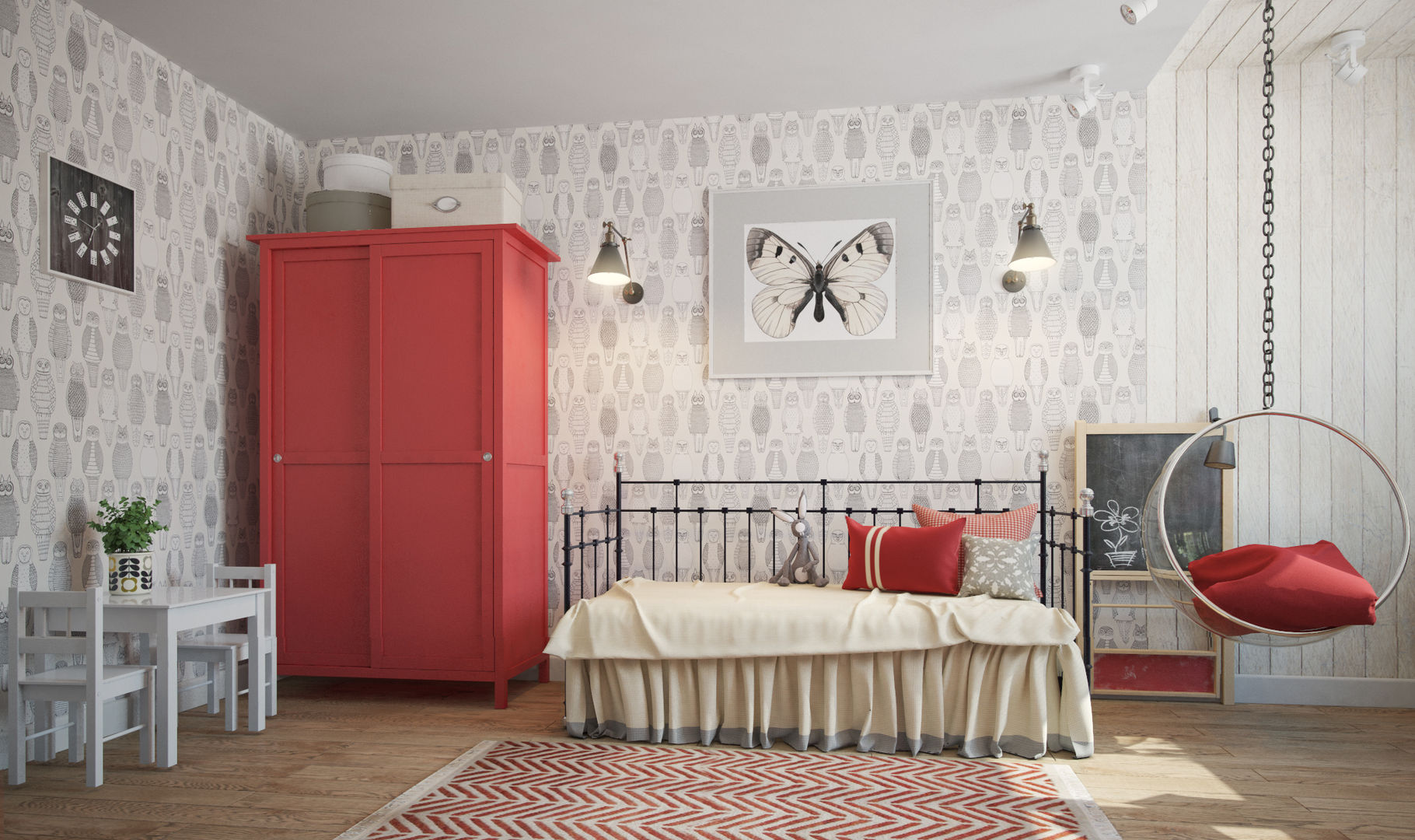 трехкомнатная квартира, цуккини цуккини Industrial style nursery/kids room