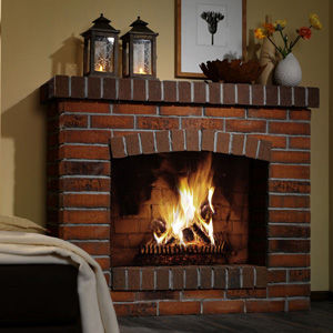 Fire place Fourways ML - The Brick Panels Salones rústicos de estilo rústico Chimeneas y accesorios
