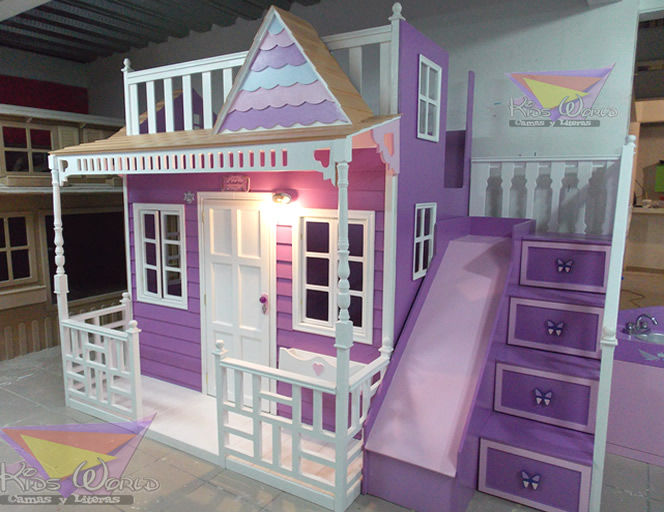 Casita Celestial en morado Kids World- Recamaras, literas y muebles para niños Habitaciones para niños de estilo clásico Camas y cunas