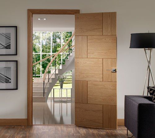 Ravenna Oak Internal Door Prefinished Modern Doors Ltd Modern style doors Engineered Wood Wood effect Doors
