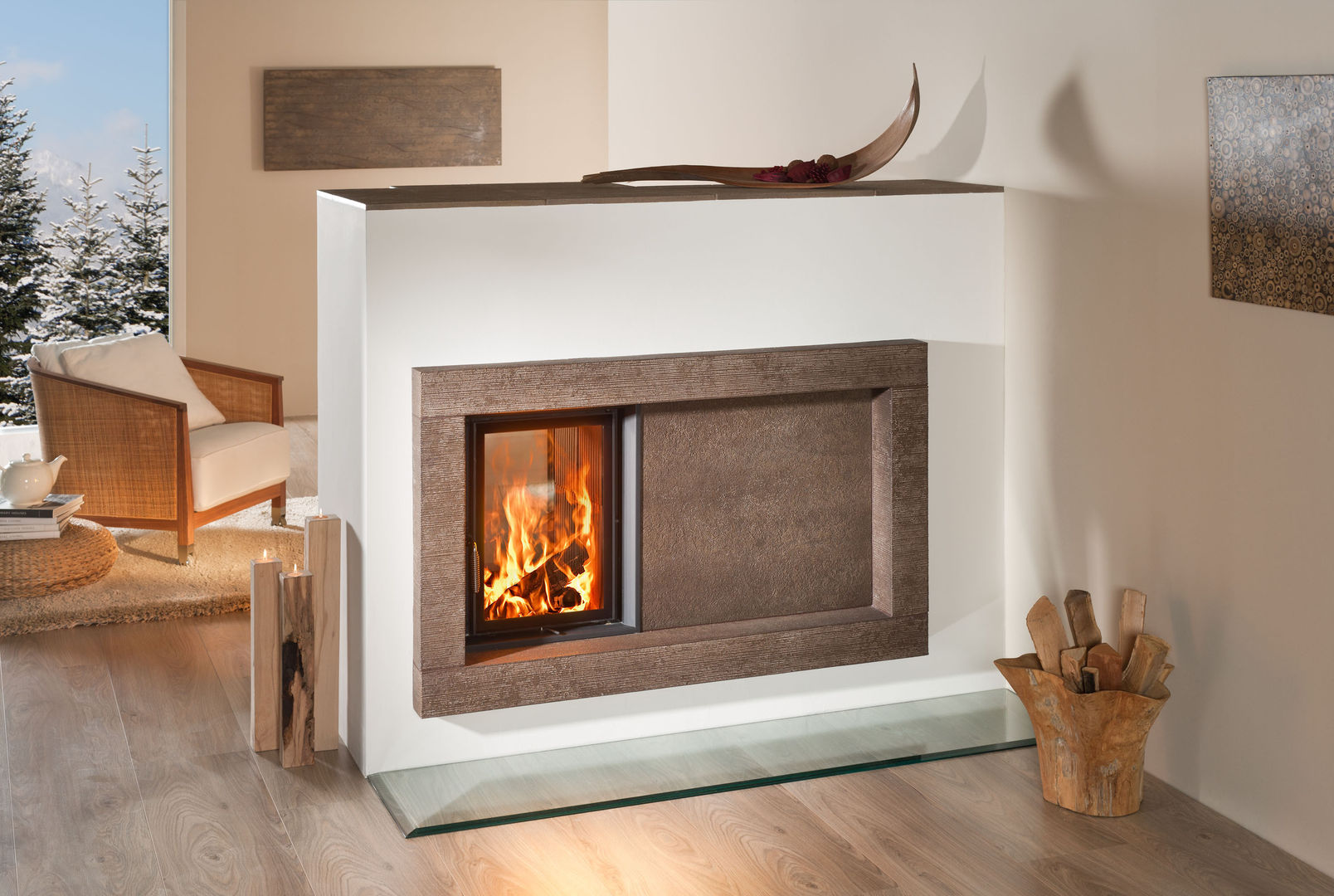 homify Modern living room Fireplaces & accessories