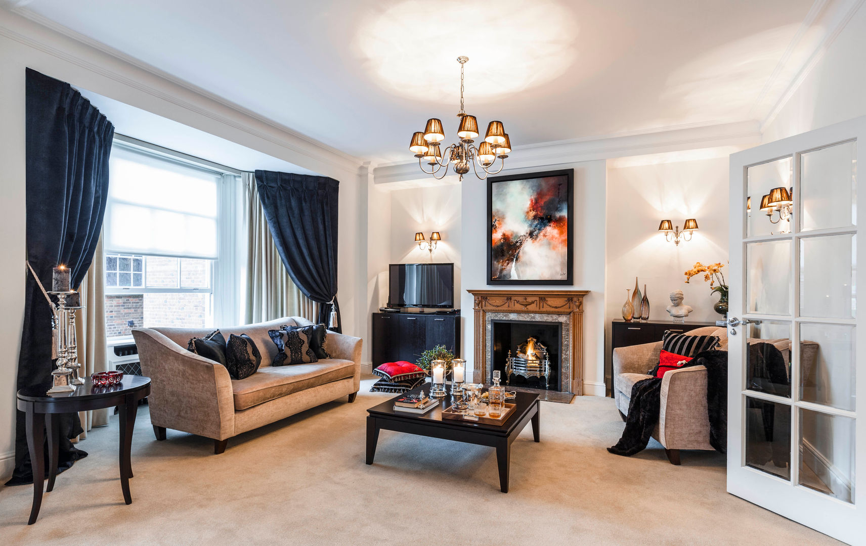 Mayfair Private Residence, FADI CHERRY | design studio FADI CHERRY | design studio Classic style living room