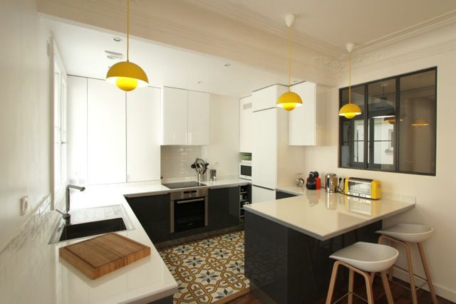 Appartement Parisien, Camille Hermand Architectures Camille Hermand Architectures Moderne keukens