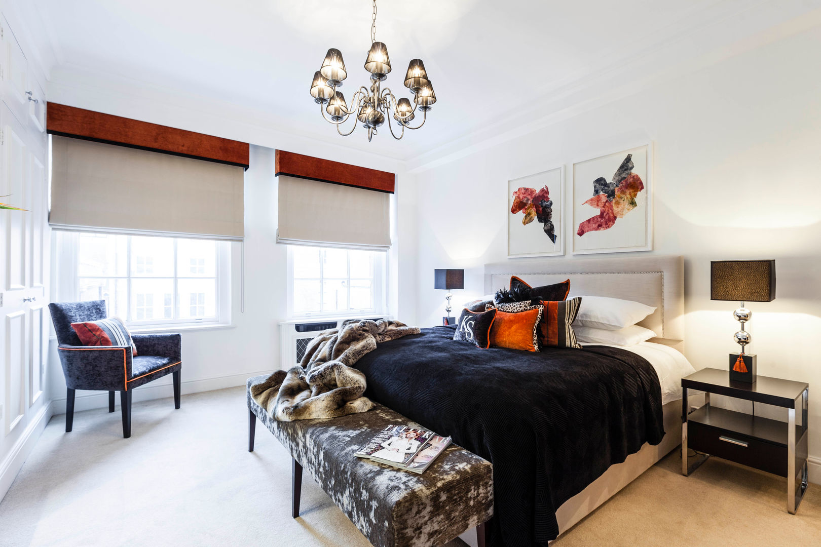 Master Bedroom/ Mayfair, London, FADI CHERRY | design studio FADI CHERRY | design studio モダンスタイルの寝室 fadi cherry,fadi cherry design,fadi cherry interior,interior design,bedroom design,home decor,master bedroom