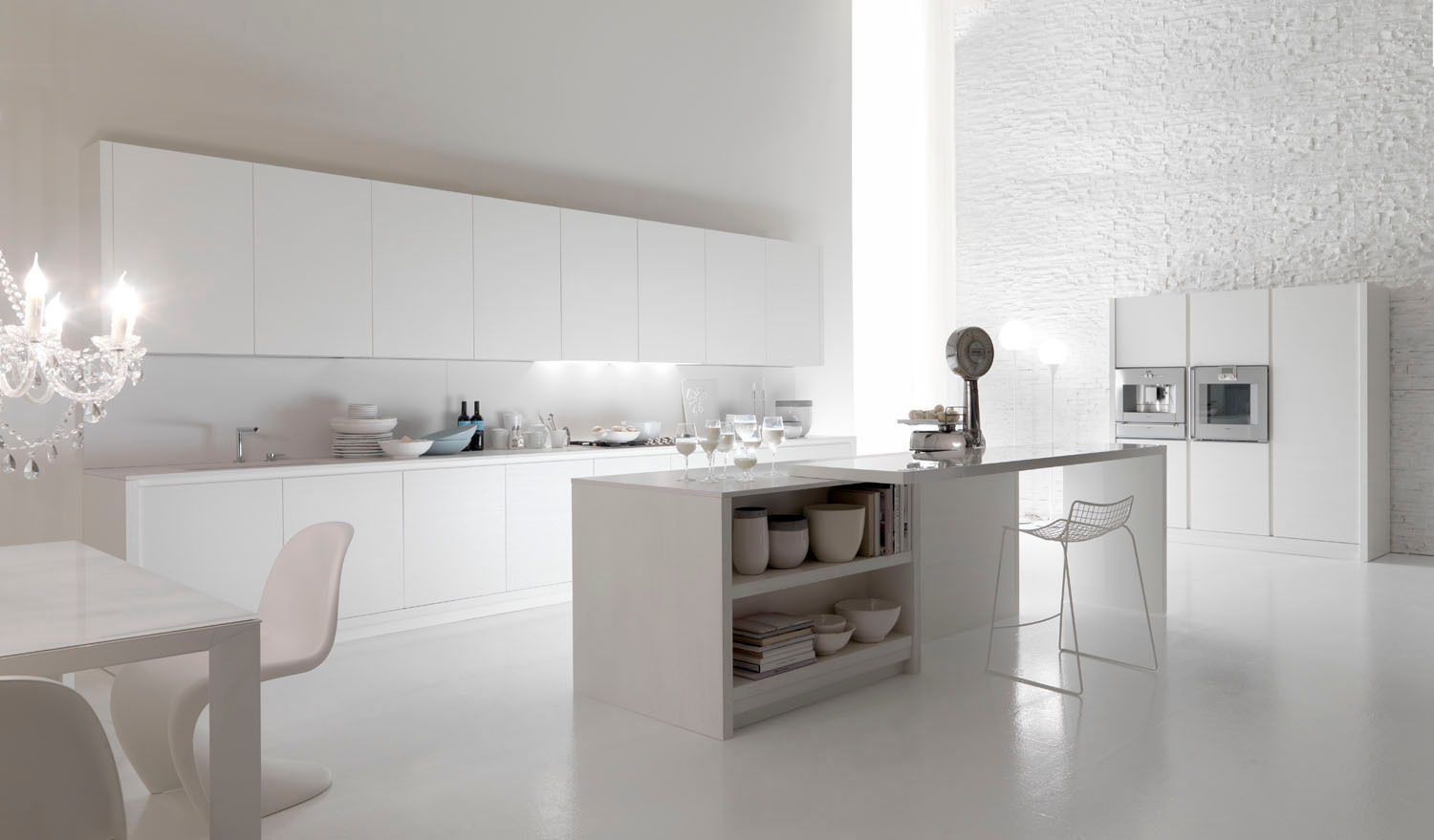 BLANC DE BLANCS, AURORA CUCINE AURORA CUCINE Nhà bếp phong cách hiện đại