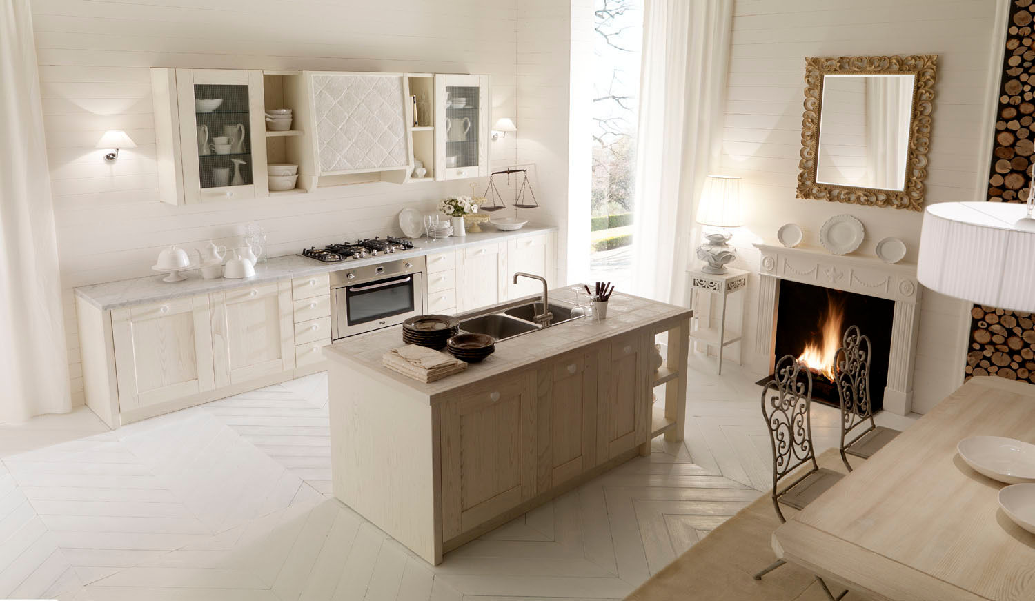 BLANC DE BLANCS, AURORA CUCINE AURORA CUCINE Eclectic style houses